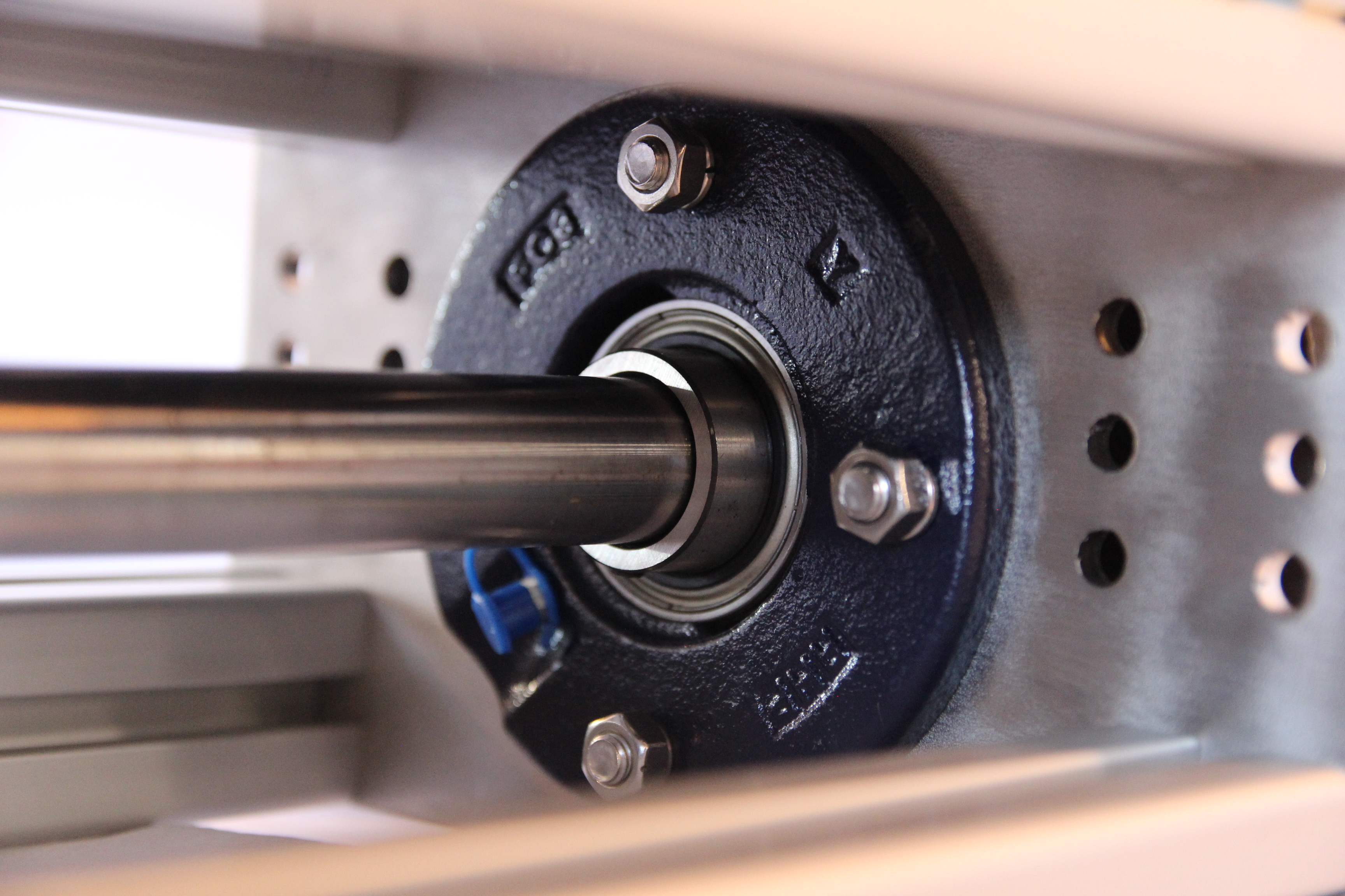Propshaft bearing and mounting detail — precision engineering close-up